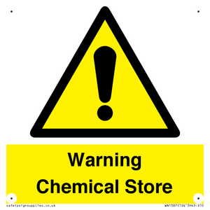 Warning Chemical Store